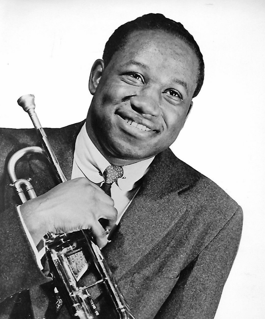 Clifford Brown with his trumpet